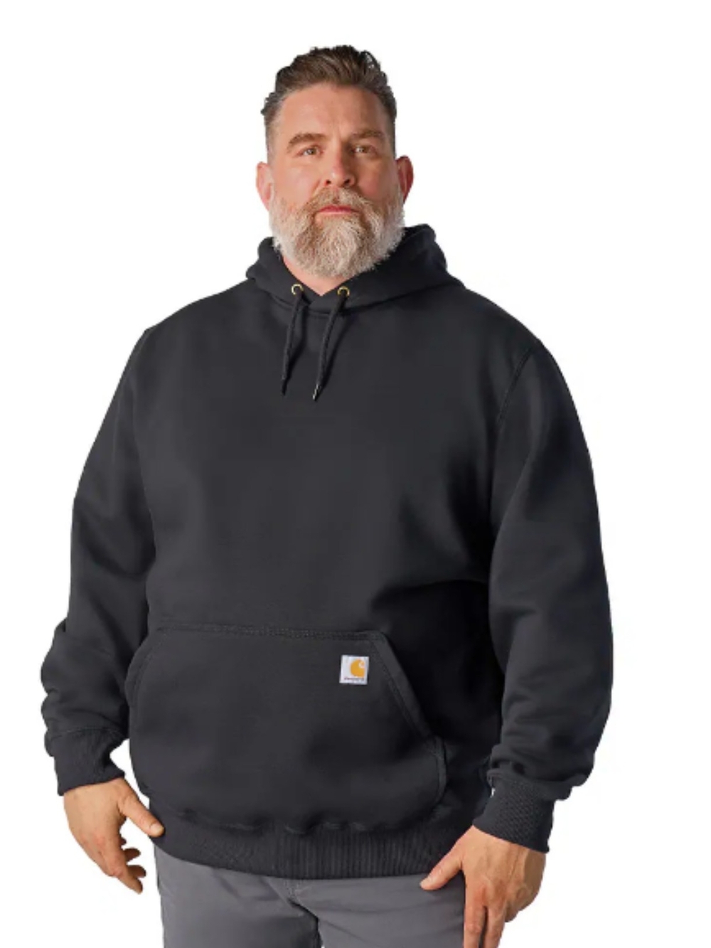 Carhartt Black Pullover Hooded Sweatshirt - Heavyweight Rain Defender Men Xl